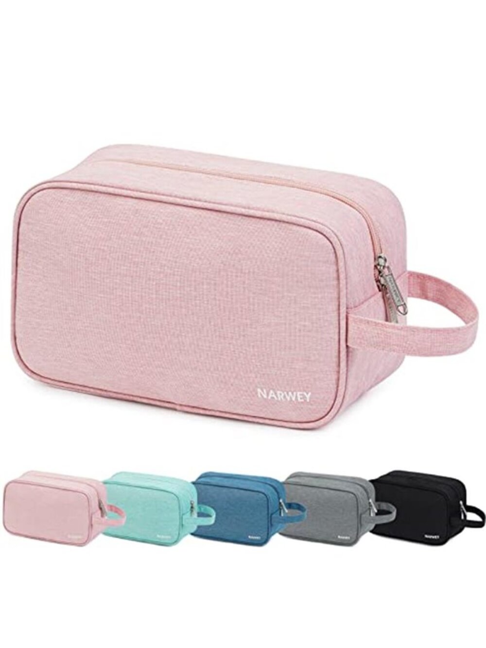 Pink Travel Toiletry Bag Women Large Cosmetic Makeup Dopp Kit Organizer Bag